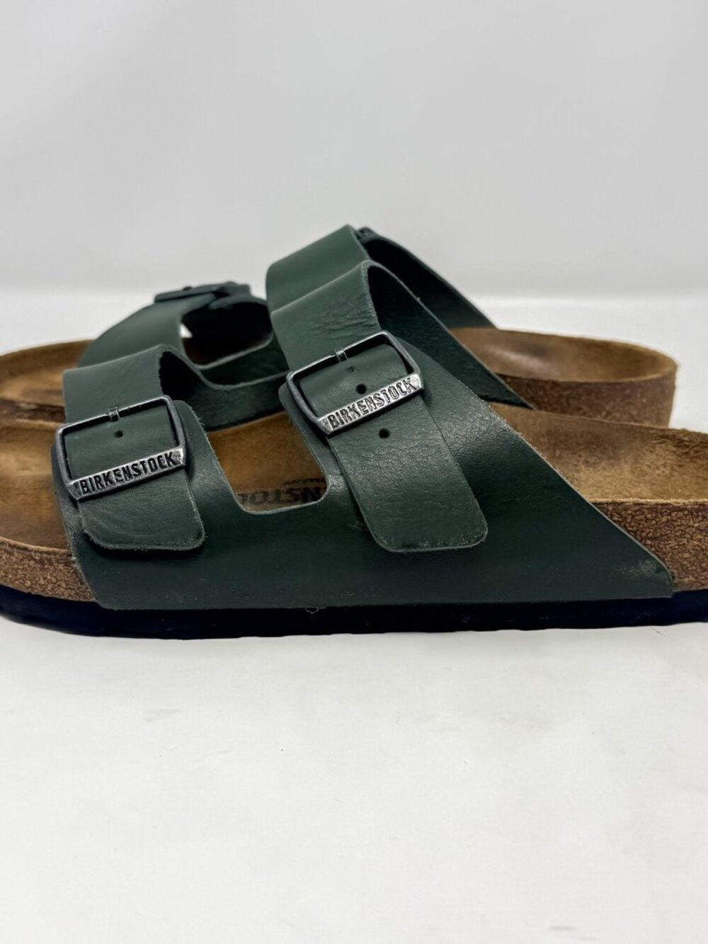 Birkenstock Unisex Arizona Oiled Leather Sandals Men's 9 / Women's 11 Green View 2